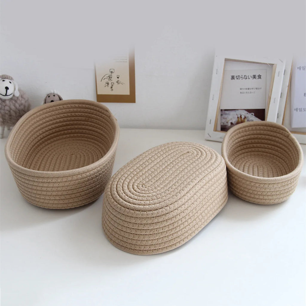 Decorative Storage Baskets - Cotton Rope Set