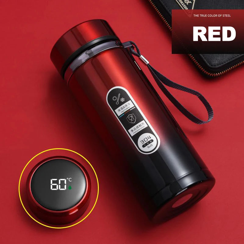SoftAura Stainless Steel Thermos Bottle LED