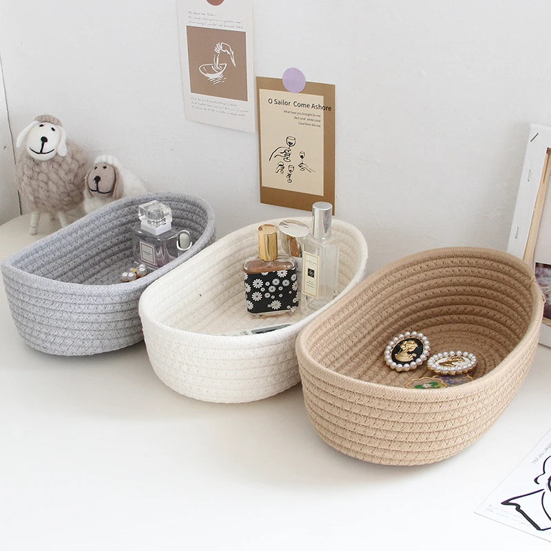 Decorative Storage Baskets - Cotton Rope Set