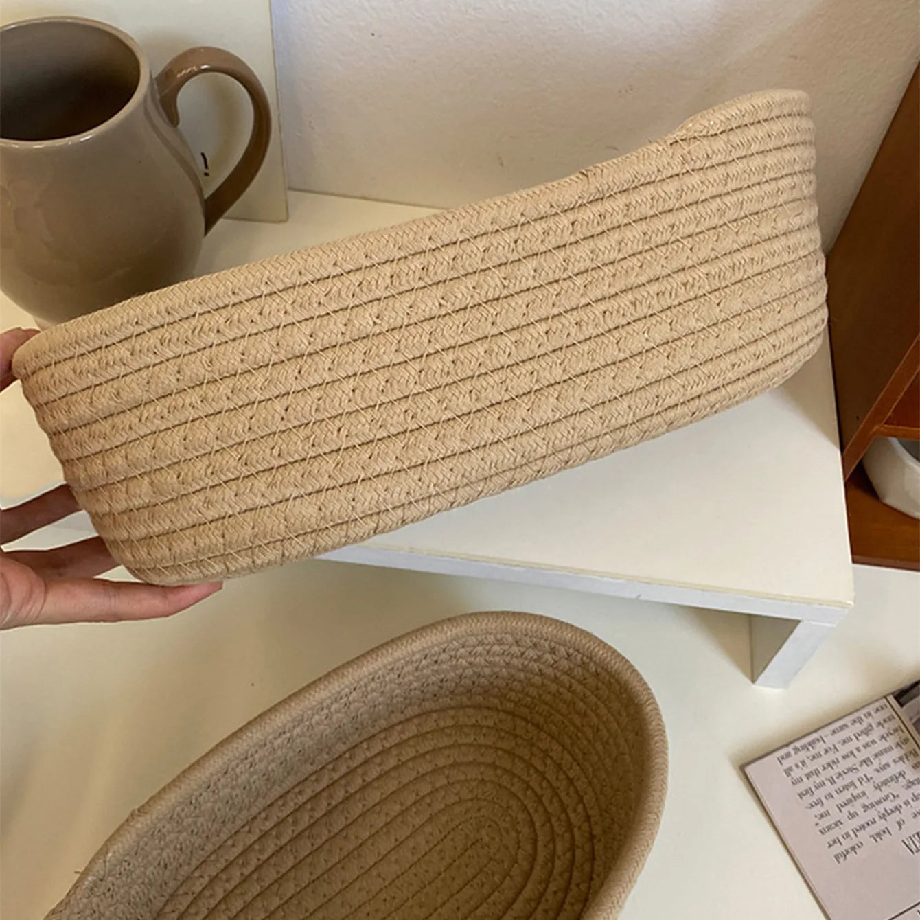 Decorative Storage Baskets - Cotton Rope Set