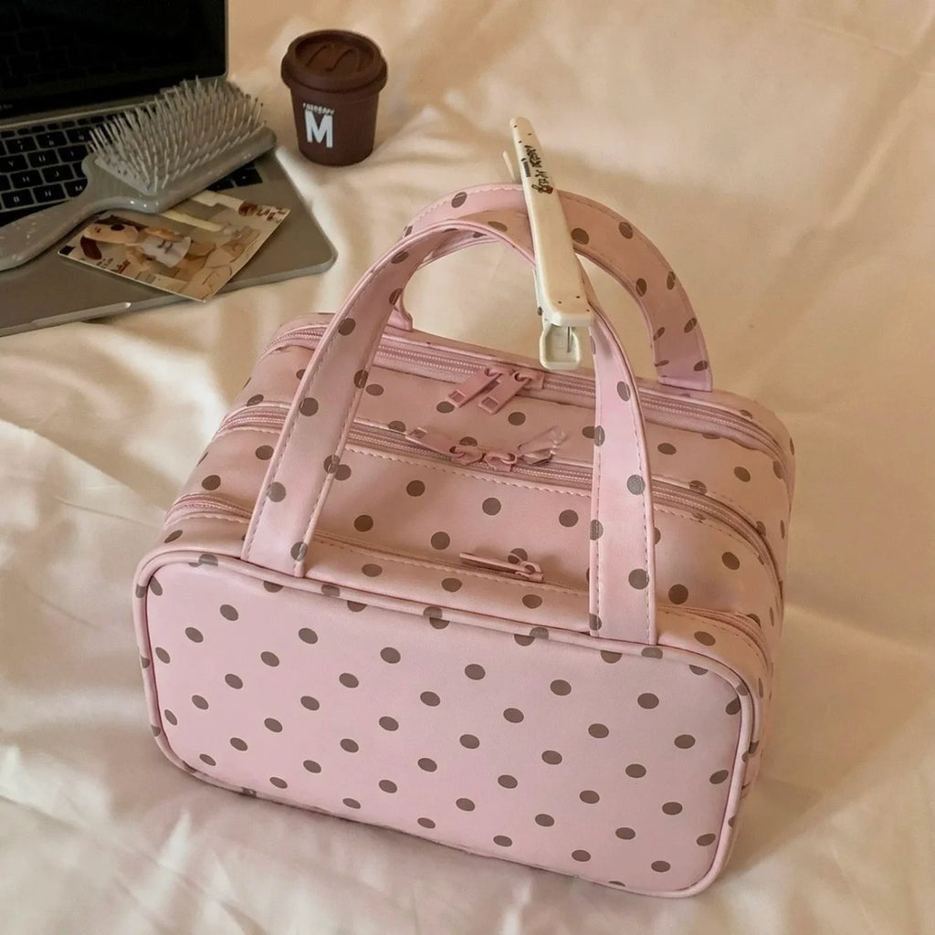 Polka Dot Women Makeup Bag
