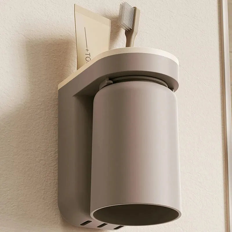 Wandhalterung für Zahnbürsten & Becher – Innovative, platzsparende Organisation ohne Bohren.