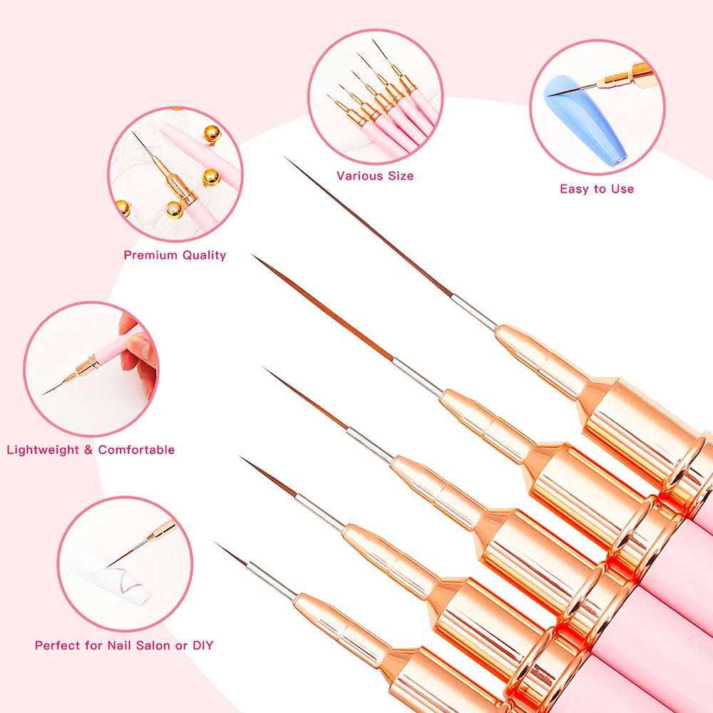 Nail Art Liner-Set (5-tlg.)