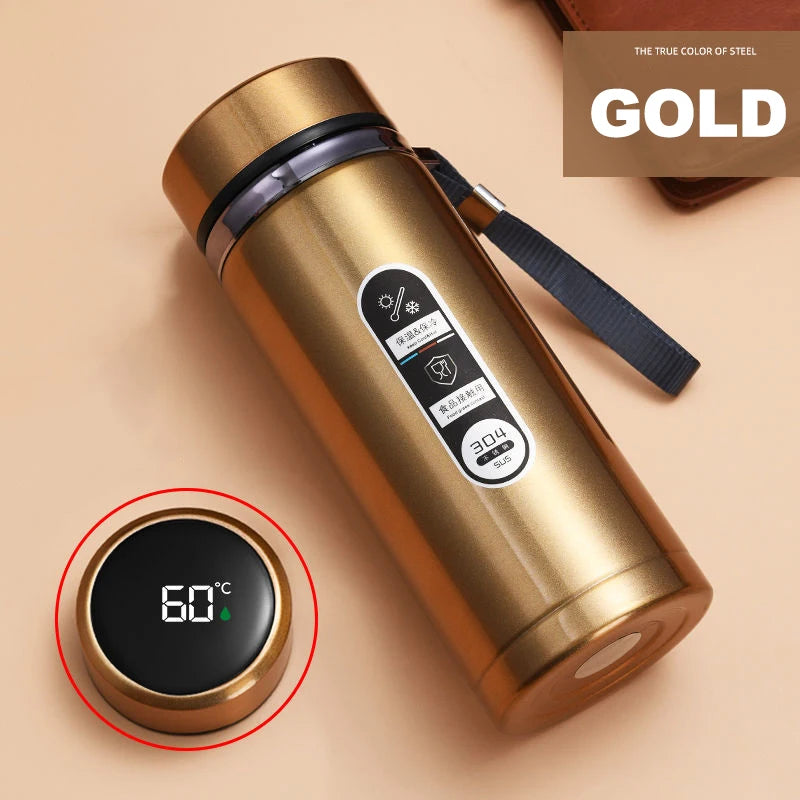 SoftAura Stainless Steel Thermos Bottle LED