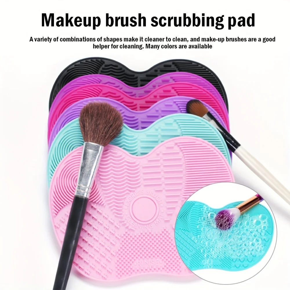 Silicone Apple-Shaped Makeup Brush Cleaner Pad