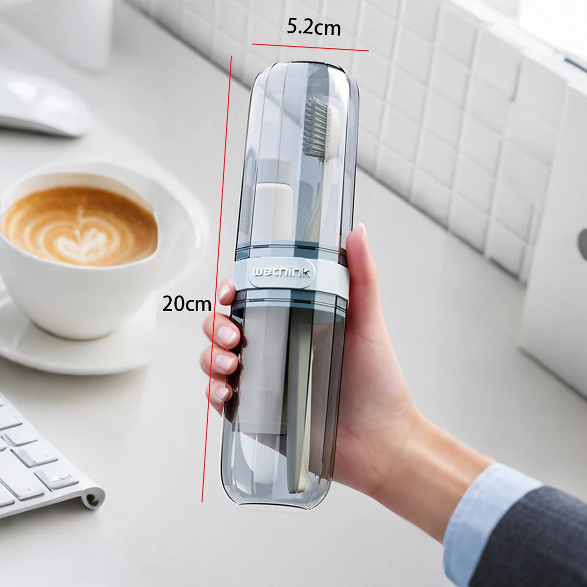 Travel Toothbrush Case – Hygienic Protective Container for Toothbrush & Toothpaste, ideal for on the go.