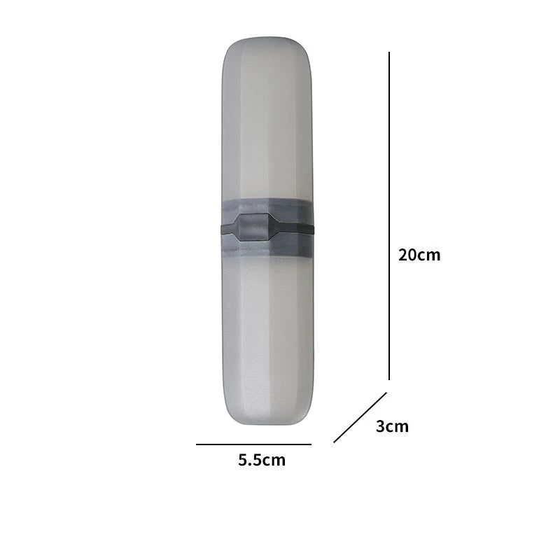 Travel Toothbrush Case – Hygienic Protective Container for Toothbrush & Toothpaste, ideal for on the go.