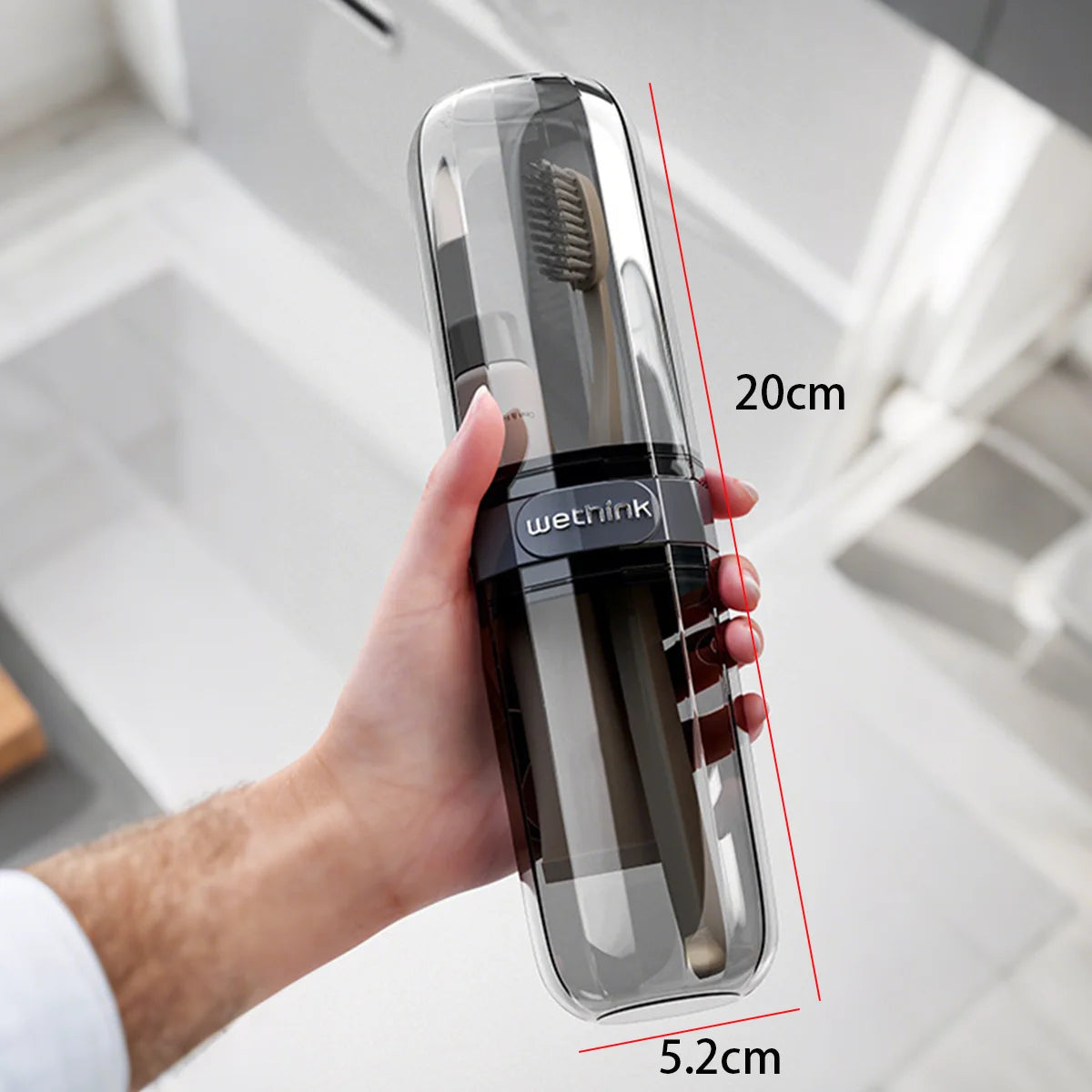 Travel Toothbrush Case – Hygienic Protective Container for Toothbrush & Toothpaste, ideal for on the go.