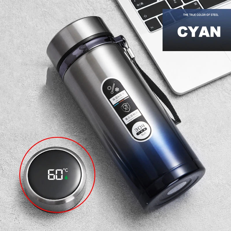 SoftAura Stainless Steel Thermos Bottle LED