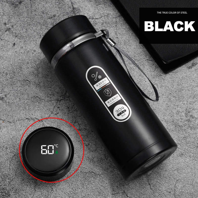 SoftAura Stainless Steel Thermos Bottle LED