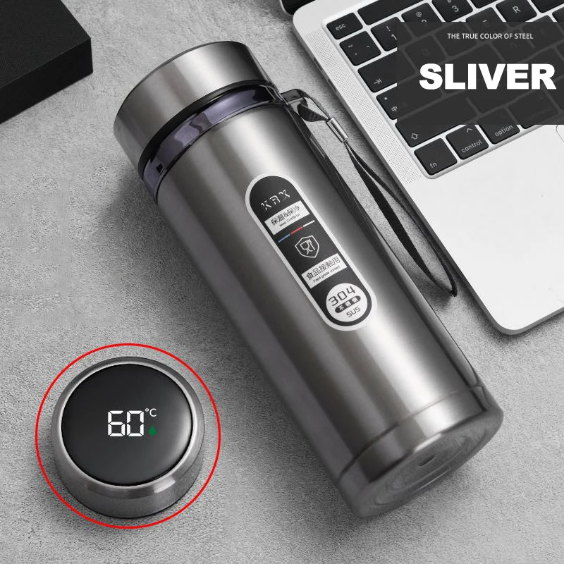 SoftAura Stainless Steel Thermos Bottle LED