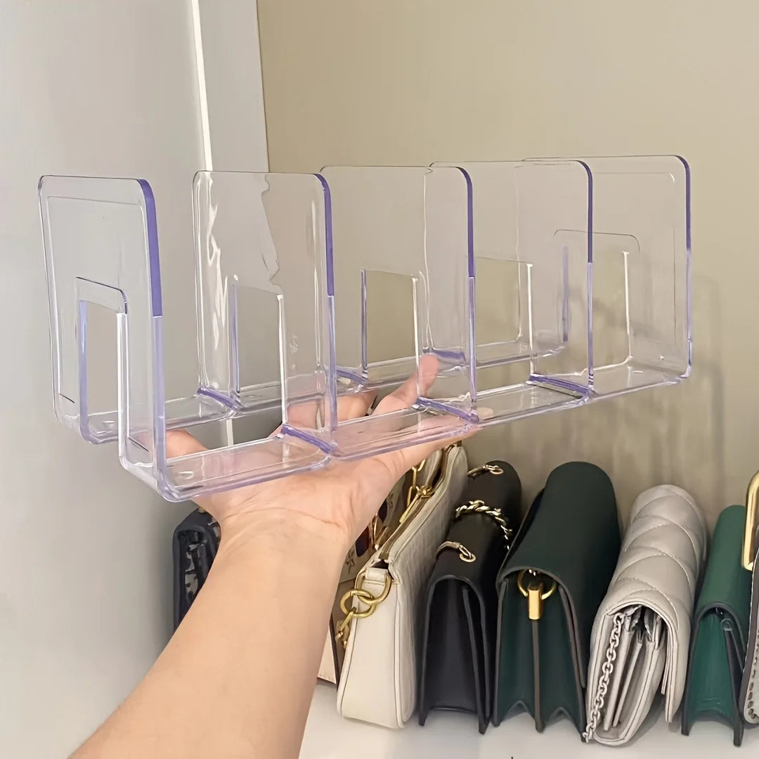 Acryl-Handtaschen-Organizer (2er-Set) – Platzsparende Regal-Unterteilung für Taschen, Clutches & Accessoires.