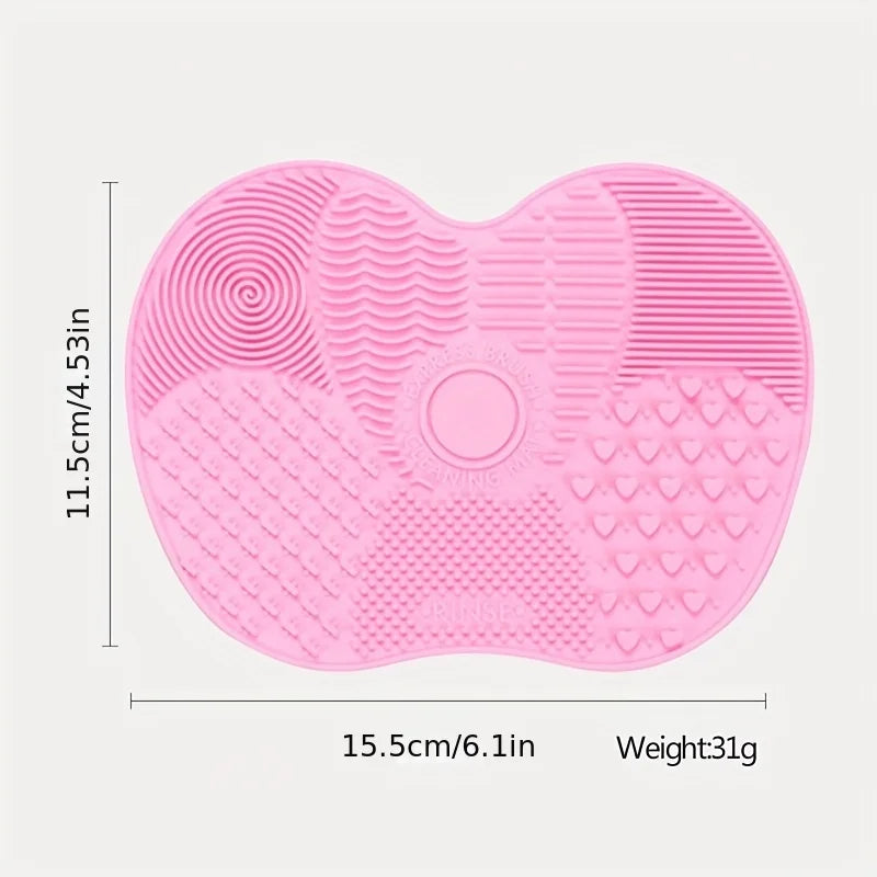 Silicone Apple-Shaped Makeup Brush Cleaner Pad