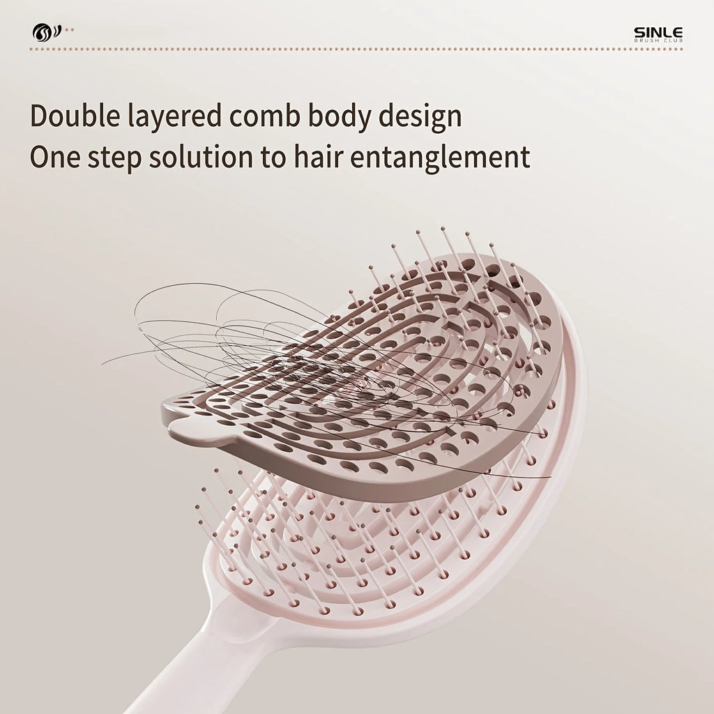 Self-Cleaning Rib Comb Air Cushion Brush