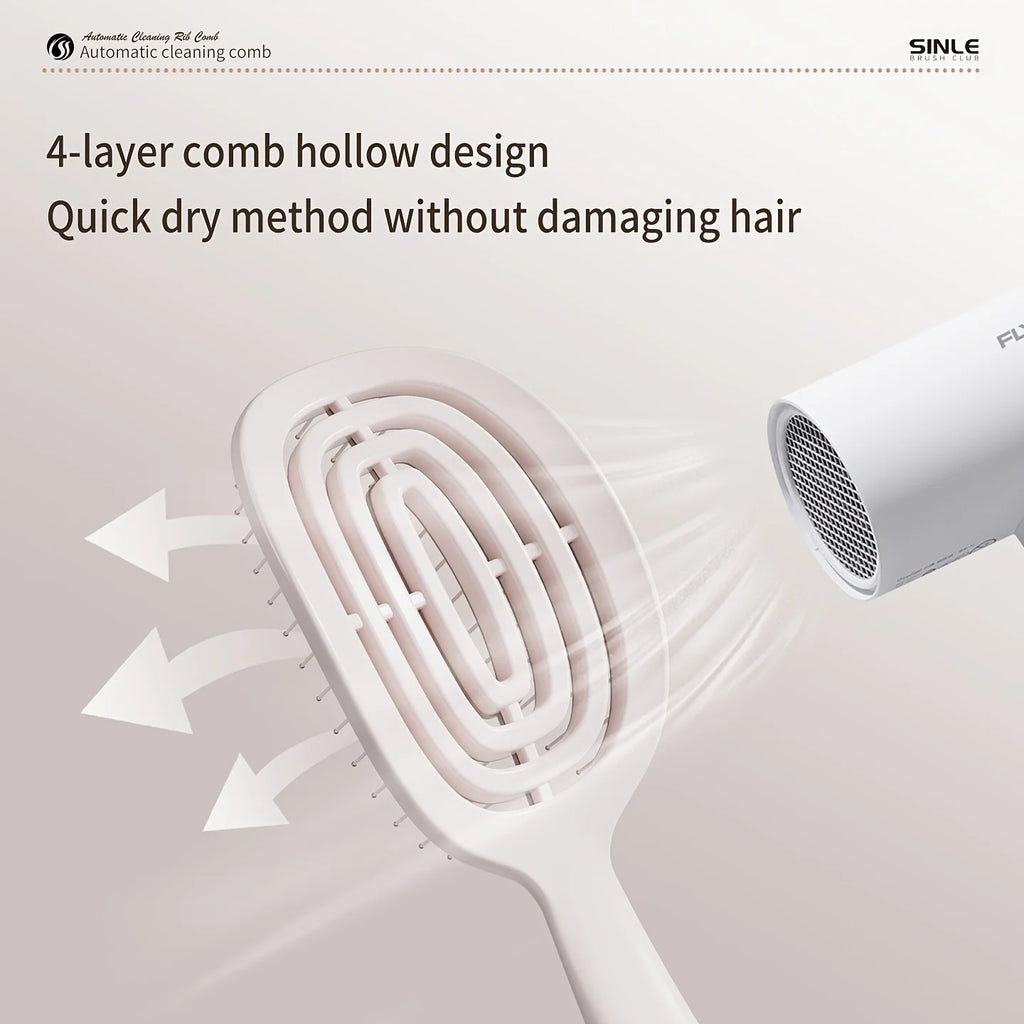 Self-Cleaning Rib Comb Air Cushion Brush